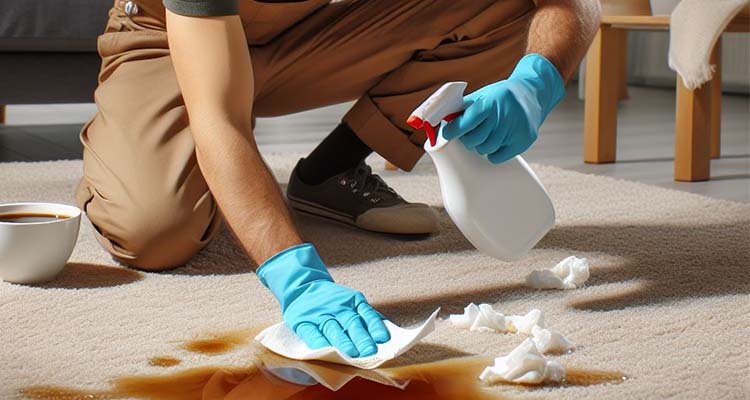 روش تمیز کردن لکه‌ قدیمی قهوه با آب گرم