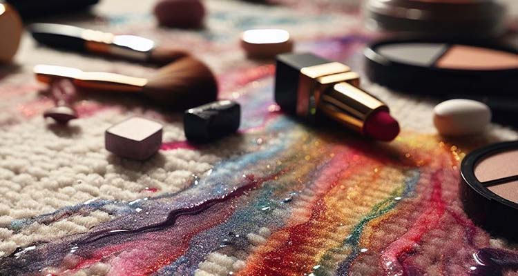 تأثیر لکه‌های ناشی از مواد آرایشی بر روی فرش